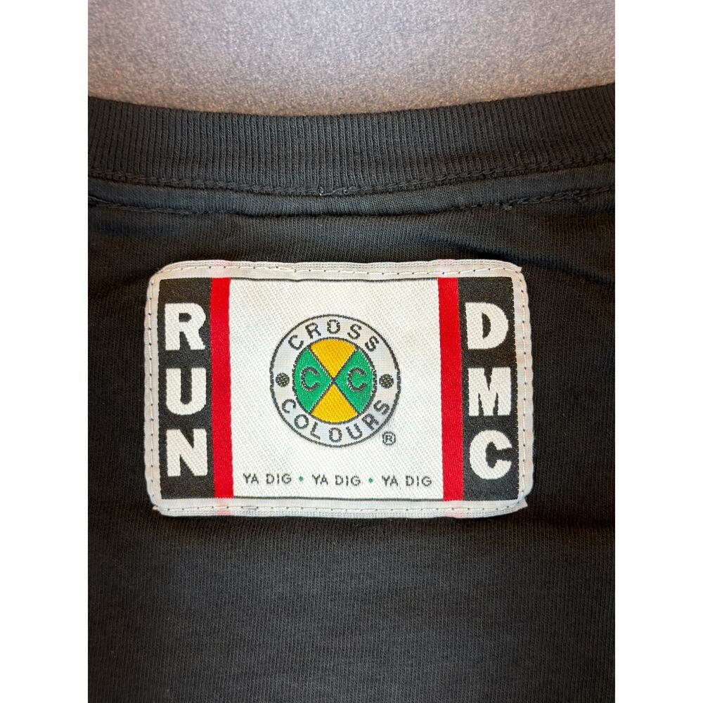 RUN DNC Cross Colours “The King of Rock” T-Shirt Black Large Graphic Mens LG - Picture 6 of 6